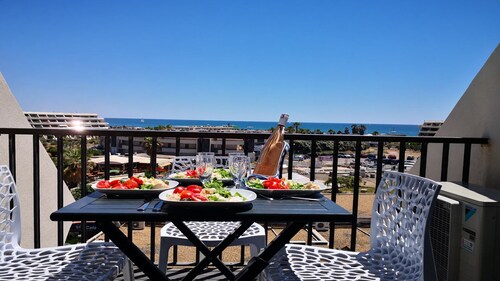 Cozy Studio Heliopolis H Int. Naturist Village Sea view