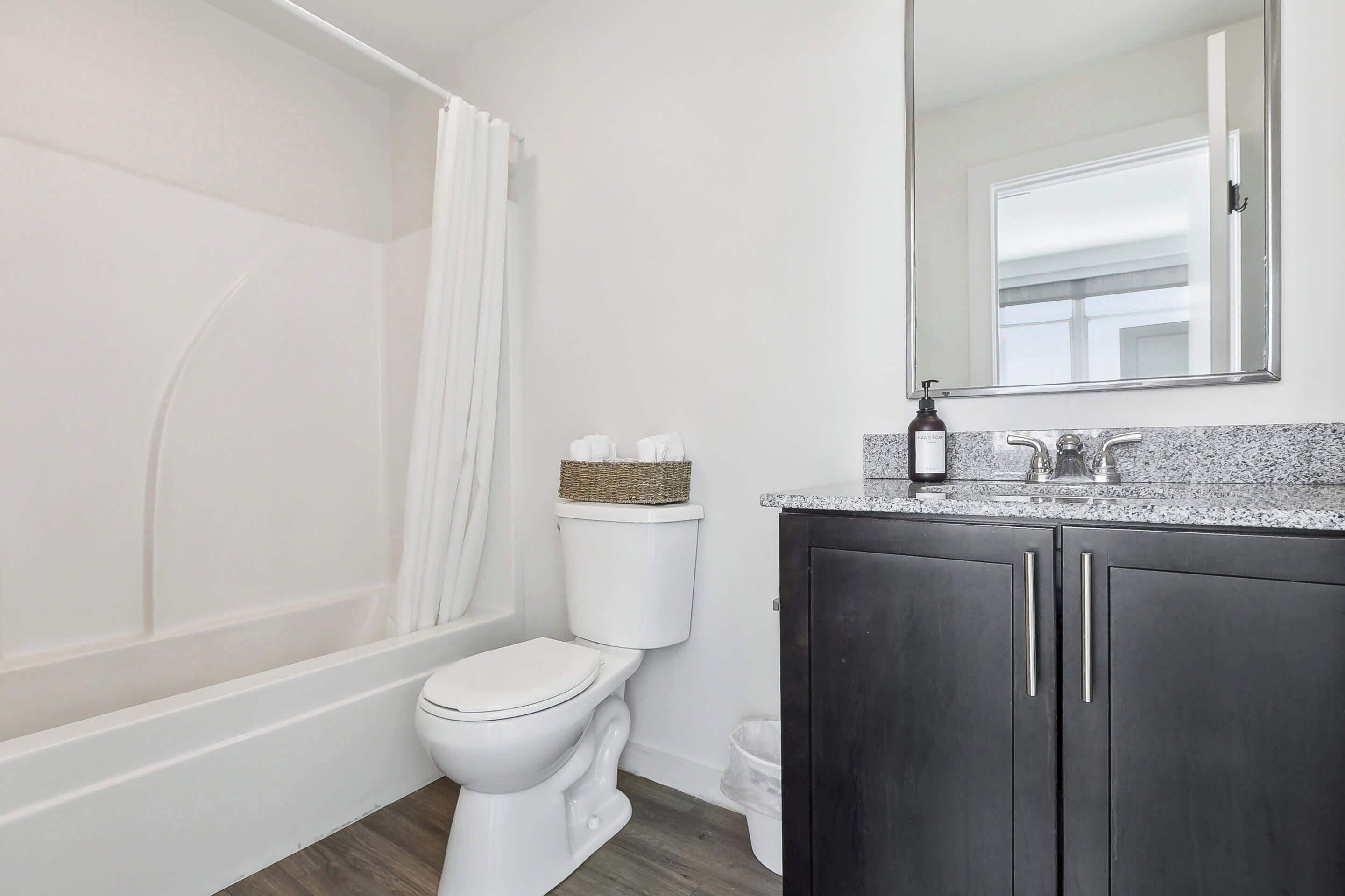 Bathtub, hair dryer, towels