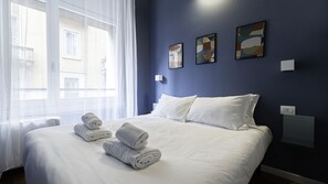 Apartamento familiar | 3 dormitorios, sábanas de algodón egipcio, ropa de cama de alta calidad