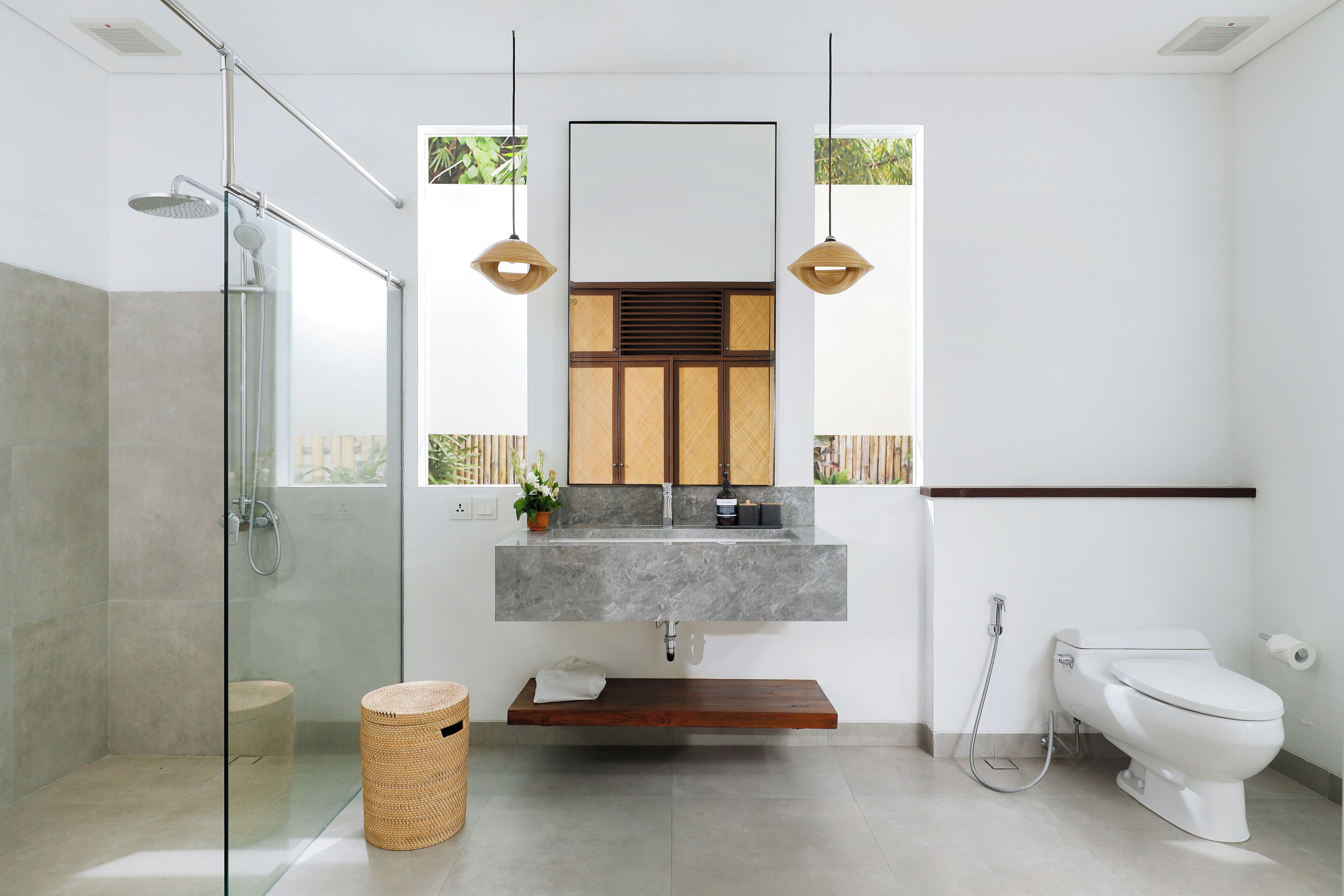 4 Bedroom Pool Villa | Bathroom | Shower, free toiletries, hair dryer, slippers