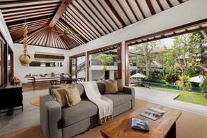 4 Bedroom Pool Villa | Living area | 42-inch Smart TV with cable channels