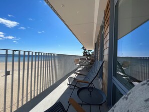 Leilighet – exclusive, 1 queensize-seng med sovesofa, sjøutsikt | Balkong