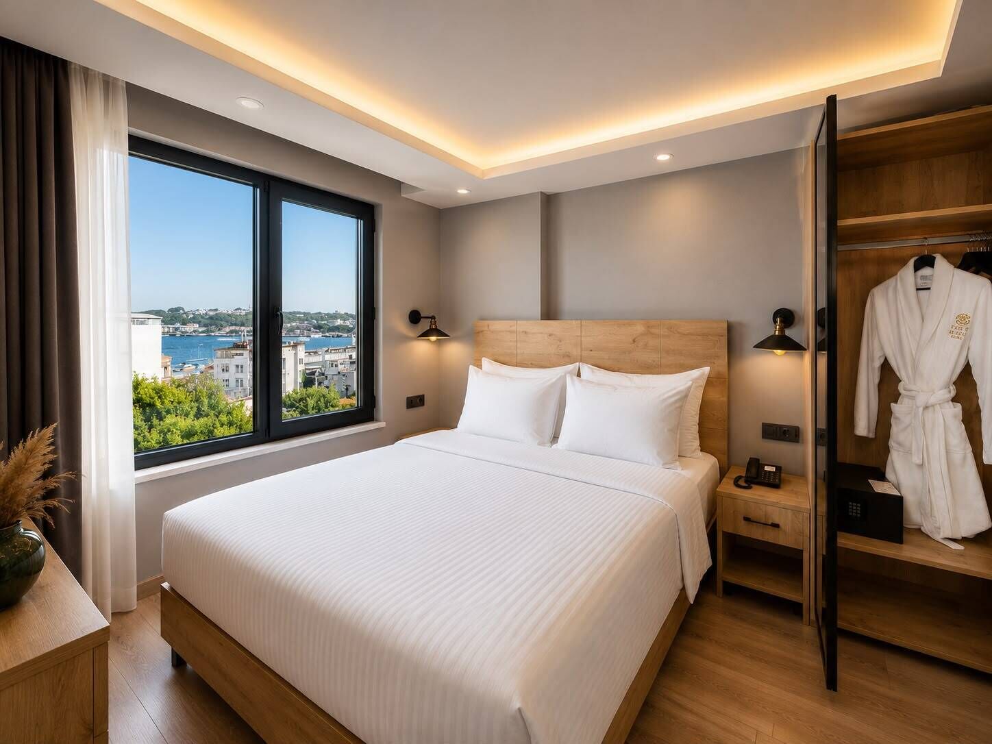 Superior kamer, 1 slaapkamer, niet-roken, keuken | 1 slaapkamer, luxe beddengoed, een minibar, een kluis op de kamer