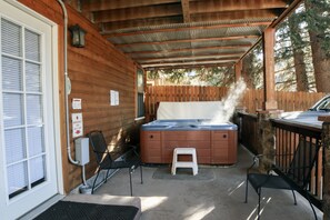 Townhome, 2 Bedrooms | Outdoor spa tub - Lawn Lane A - #3382 by RedAwning (Estes Park)