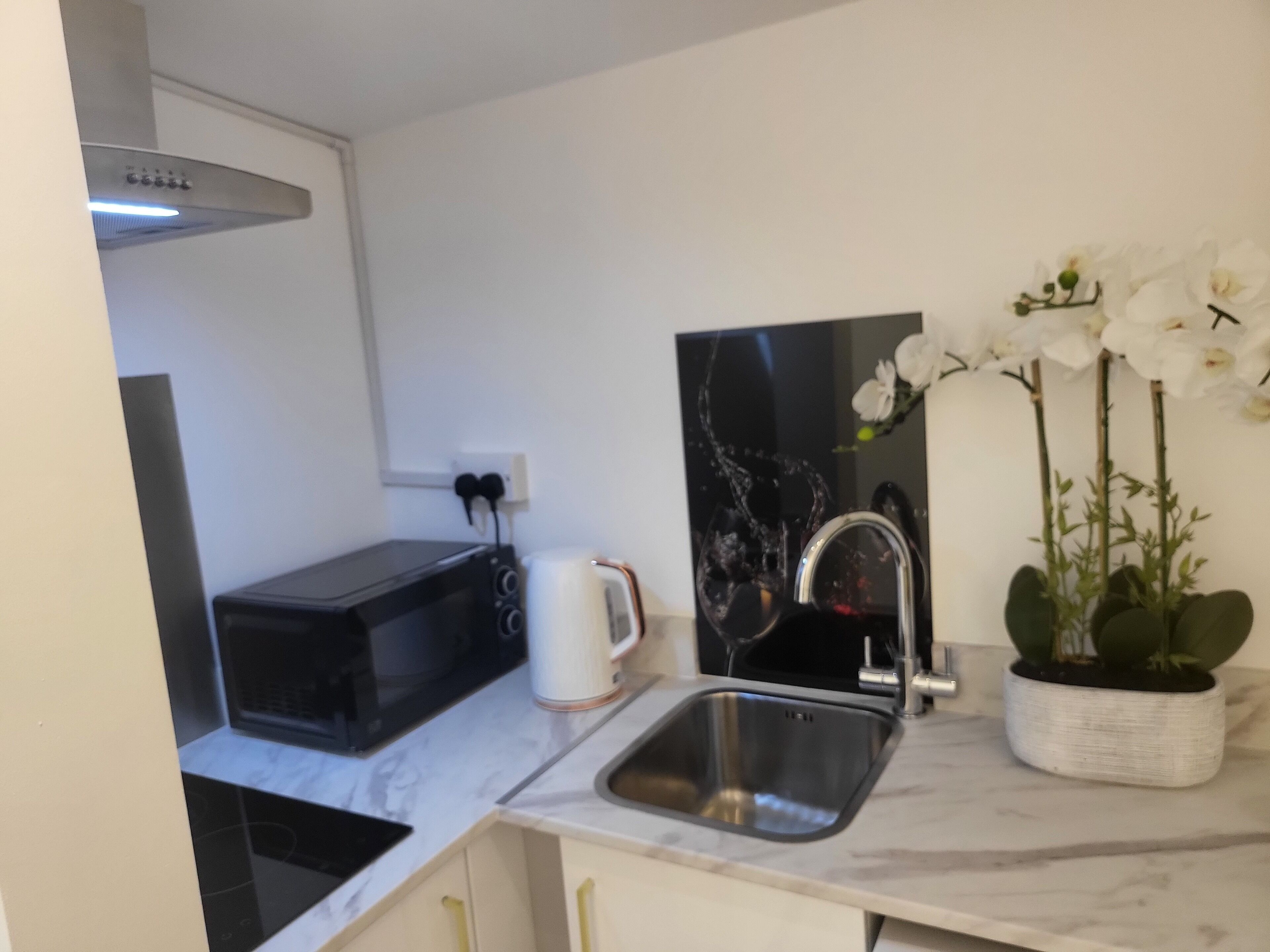 Apartment | Private kitchen | Fridge, microwave, electric kettle, toaster