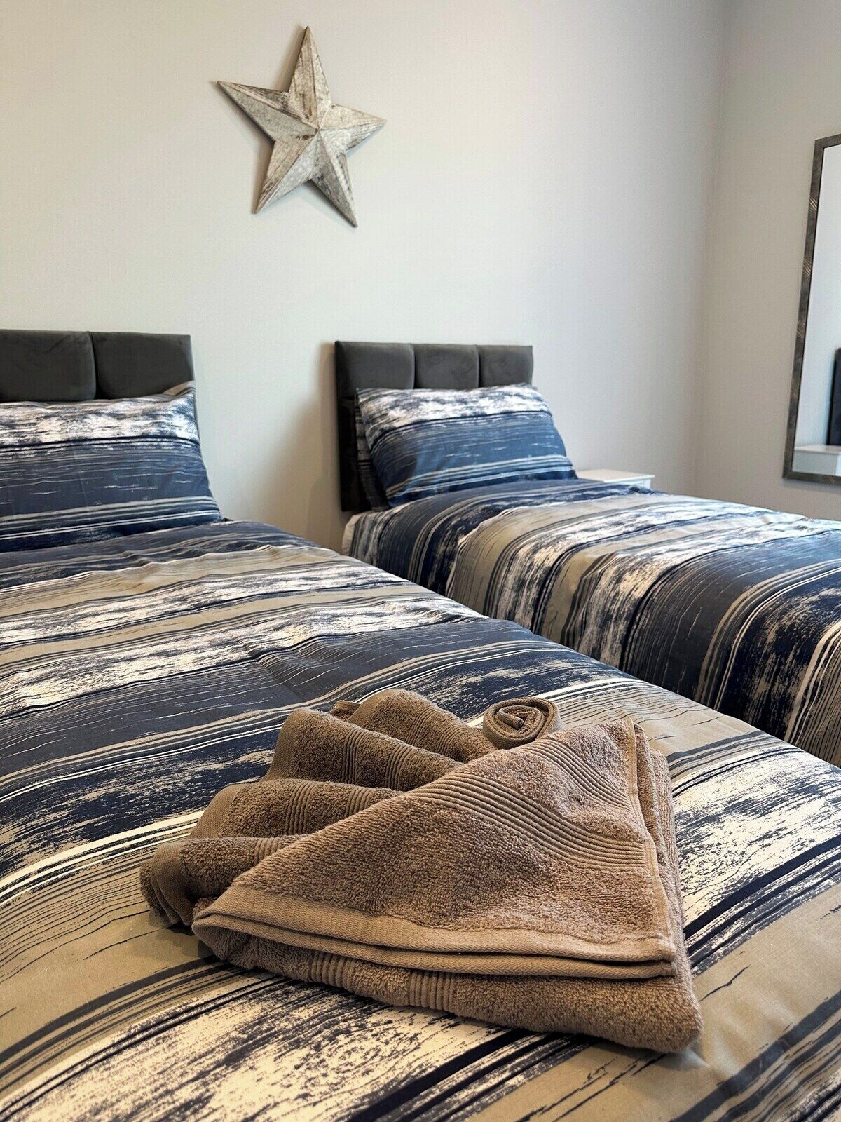 2 Schlafzimmer, Bügeleisen/Bügelbrett, kostenloses WLAN, Bettwäsche