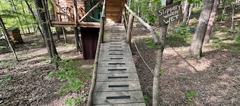 Driftwood Treehouse Cabin w/AC, Peaceful & Cozy!