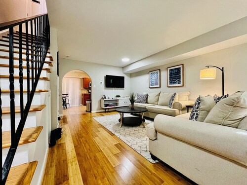 Modern Townhome w/ Balcony • Walk to FUSE Stadium