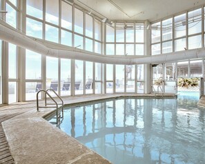 Indoor pool, a heated pool - Beachfront Penthouse-Style Panoramic View-Sleep 20 (Gulf Shores)