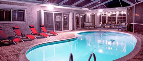 Piscina externa, piscina aquecida