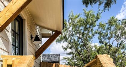 Upscale studio with skyline view