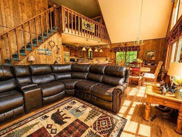Smart TV, fireplace, video games