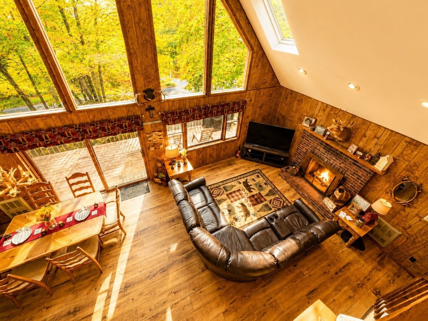 Smart TV, fireplace, video games