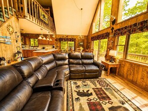 Smart TV, fireplace, video games