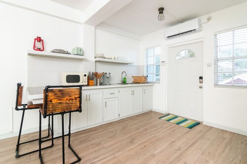 The Barnyard is a chic, cozy open concept studio apartment. 