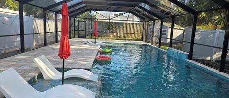 Outdoor pool, a heated pool