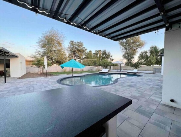 A heated pool