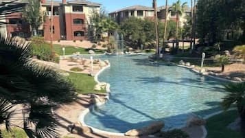 Outdoor pool, a heated pool