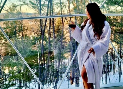 Vue du Jacuzzi~du lit King~un Luxe Sauvage Unique