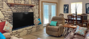 Lovely 2-story home with upper & lower decks, gorgeous lake & Hill Country views