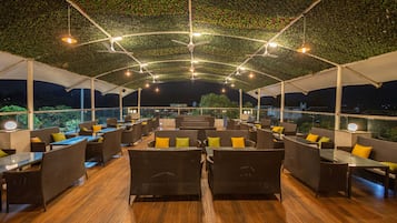 Outdoor banquet area