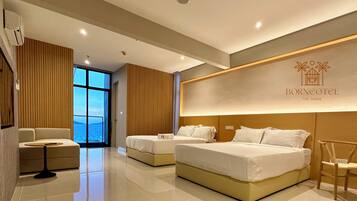 Hypo-allergenic bedding, blackout curtains, soundproofing