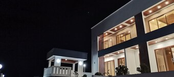 Modern two-rooms spacious apartment with pool, terrace,amazing sea and town view