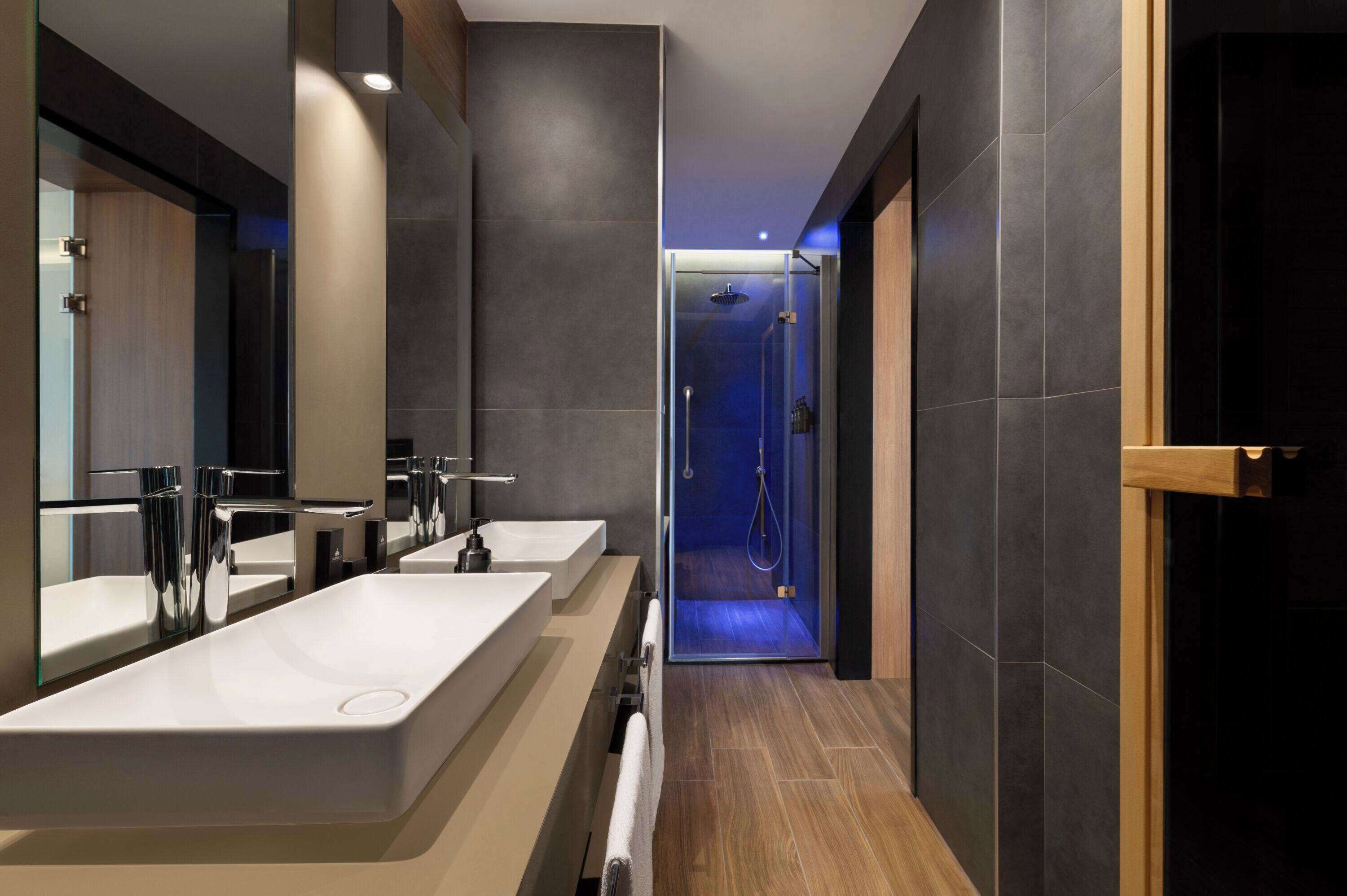 Eco-friendly toiletries, hair dryer, bathrobes, slippers