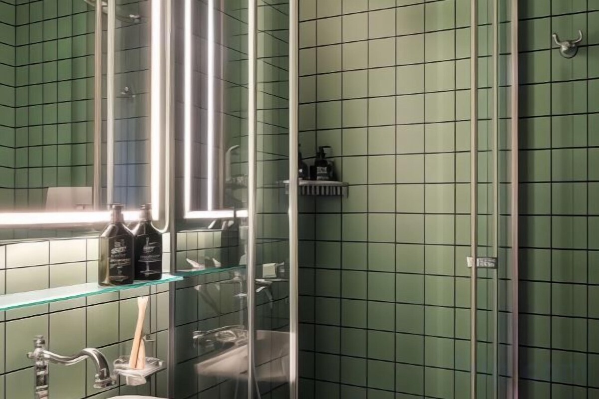 Baño | Amenidades de baño gratuitas, secadora de cabello, bidet, toallas 