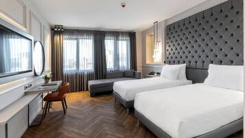 Kahden hengen superior-huone (kaksi sänkyä), 1 makuuhuone | Minibaari, äänieristys, ilmainen Wi-Fi, vuodevaatteet