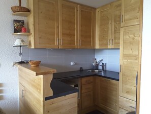 Kühlschrank, Mikrowelle, Geschirrspüler, Kochgeschirr/Geschirr/Besteck