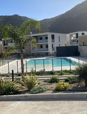 A heated pool