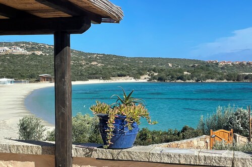Sandy Cove Patio beachfront villa in Golfo Aranci North East Sardinia 