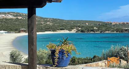 Sandy Cove Patio beachfront villa in Golfo Aranci North East Sardinia