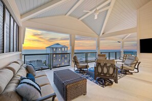TV, fireplace, ping pong, offices - Emerald View|Easy Beach Access|Unobstructed Gulf Views|Private Pool (Inlet Beach)