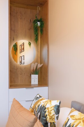 Apartamento, 1 quarto, sacada, ao lado da praia | 1 quarto, roupa de cama