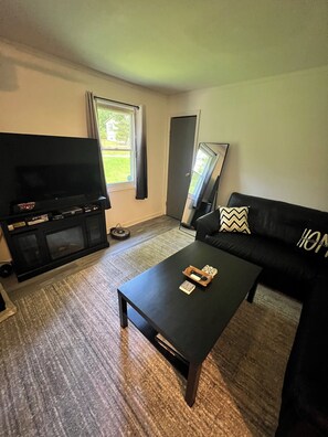 Smart TV, fireplace, video games