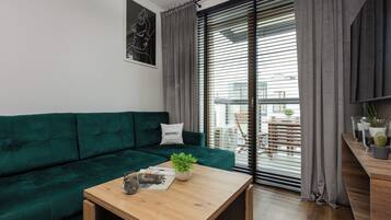 Căn hộ, 1 phòng ngủ, ban công | Bếp riêng | Máy rửa bát, ấm điện, dụng cụ nấu nướng/bát dĩa/dao nĩa