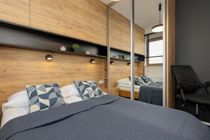 Apartment, 1 Schlafzimmer, Balkon | 1 Schlafzimmer, Bettwäsche