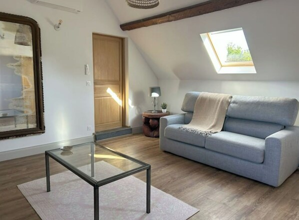 Téléviseur, table de baby-foot, table de ping-pong, livres