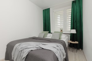 Apartamento, 1 quarto, sacada | 1 quarto, roupa de cama