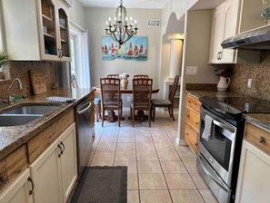 Fridge, oven, stovetop, dishwasher