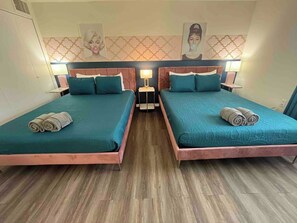 2 bedrooms, desk, iron/ironing board, WiFi