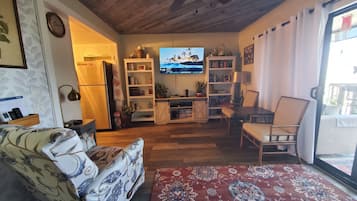 Smart TV, DVD player, books