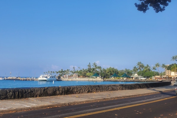 Just a short walk down to Kailua Pier, and steps away from Alii Drive.