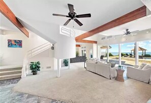 Smart TV, DVD player, books, video library