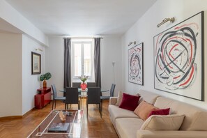 Living area - iFlat | Red Roman Apartment with Terrace (Roma)