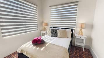 2 bedrooms, desk, travel crib, free WiFi