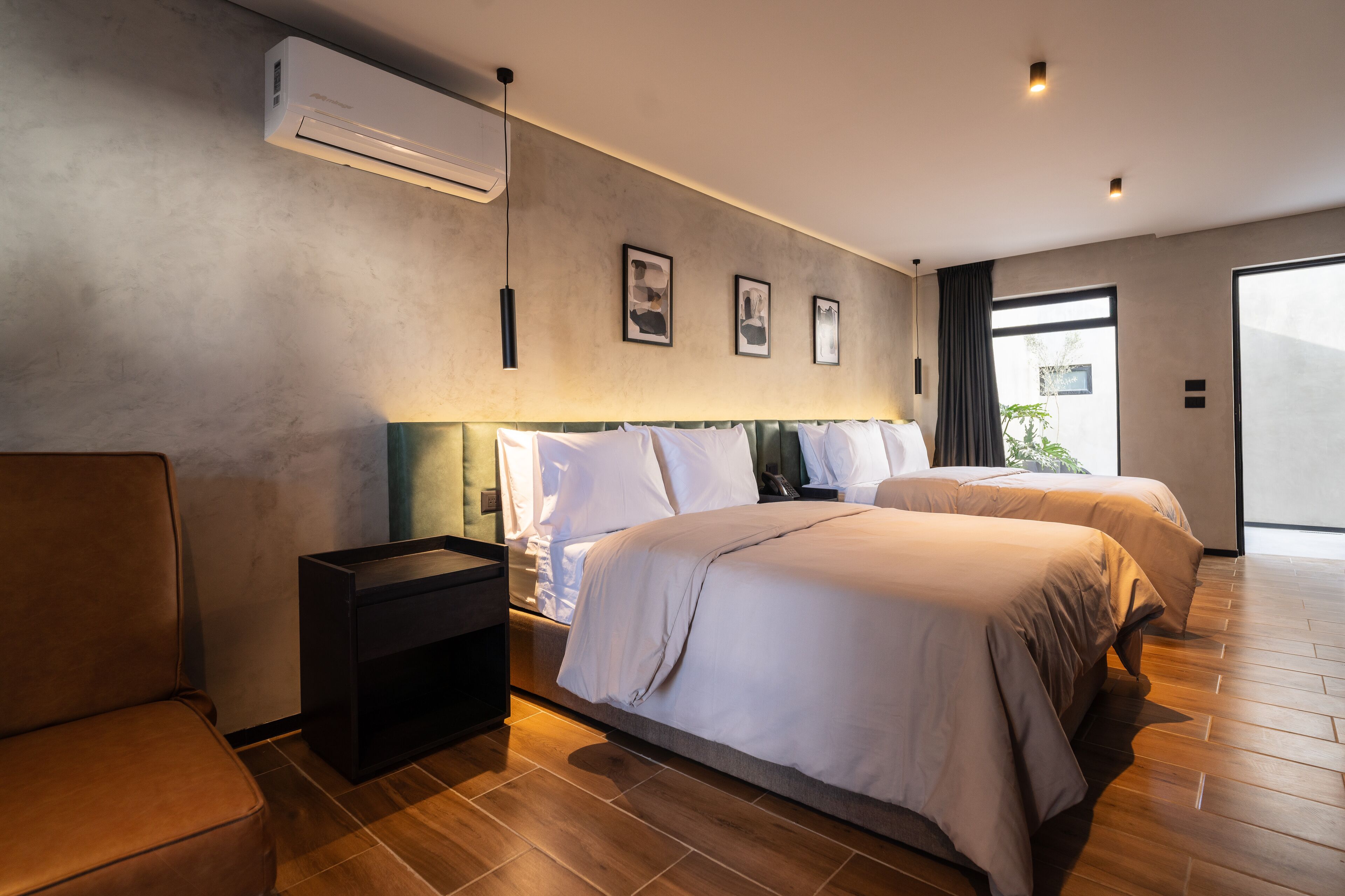 Double Room, 2 Double Beds | Premium bedding, down comforters, in-room safe, desk