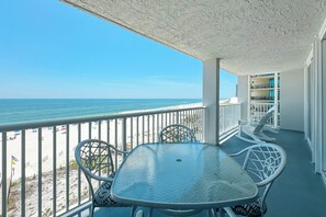 Outdoor dining - Romar Tower 6C | Large Balcony | Direct Gulf View | Beachside Pool | My Beach Getaways (Orange Beach)